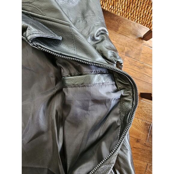 Duke Haband Vintage Black Leather Bomber Jacket Men's Size XL - Picture 7 of 10